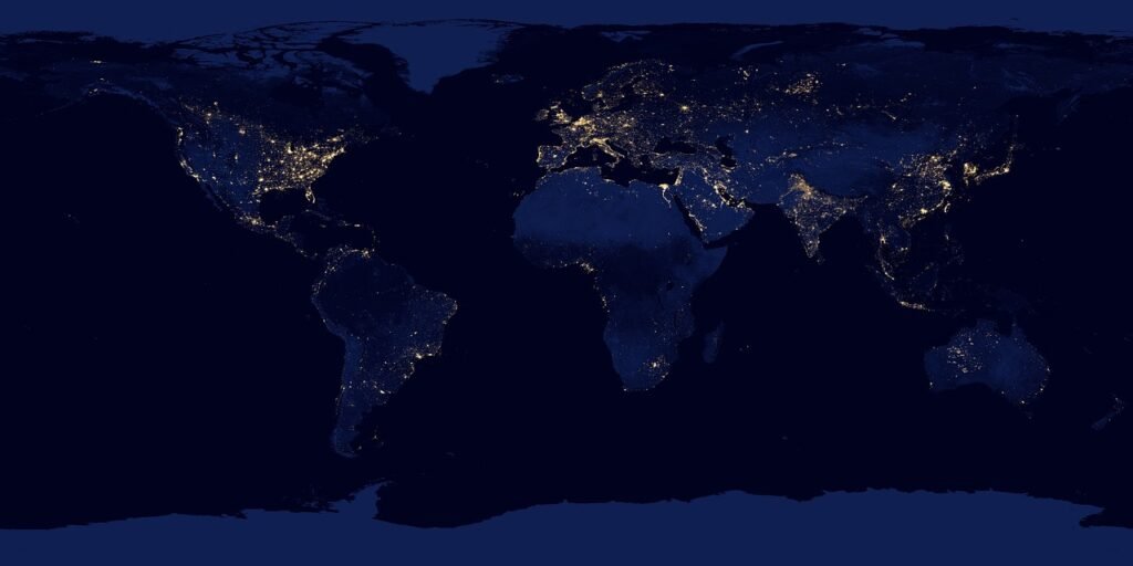 14398 via Pixabay, https://pixabay.com/pt/photos/mundo-mapa-imagem-de-satlite-140304/